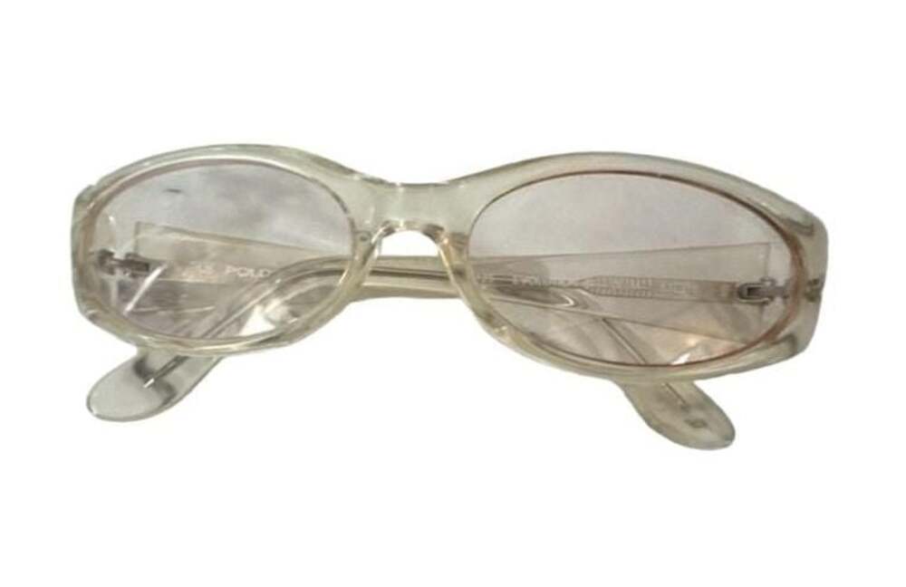 Y2K Polo Jeans Co. Clear Acetate Oval Frame Eyeglasses Frames only.
